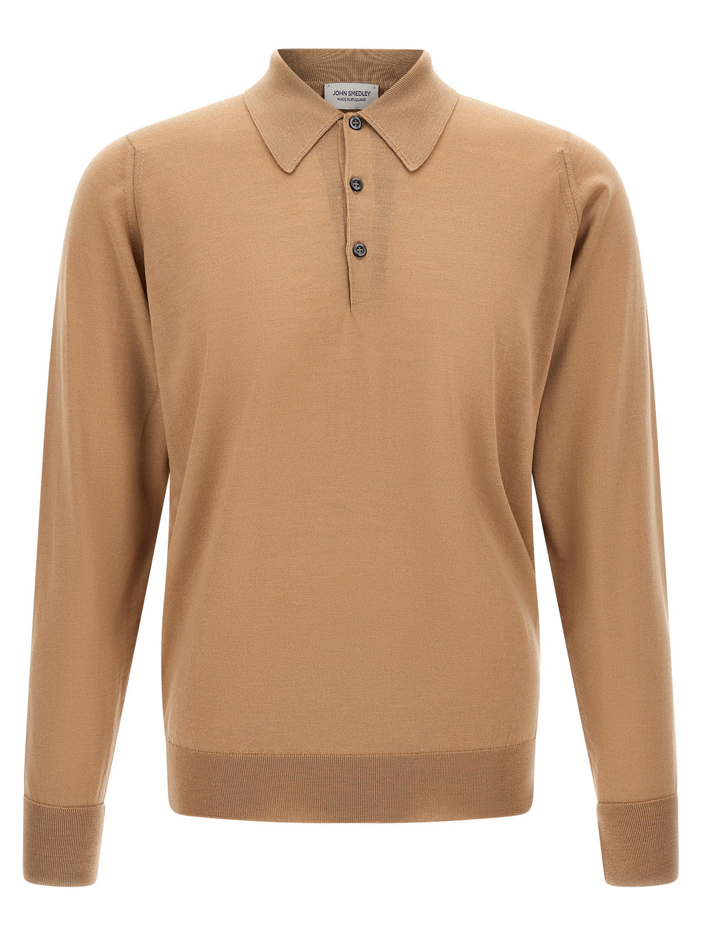 Beige Merino Wool Polo Shirt