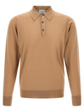 Beige Merino Wool Polo Shirt