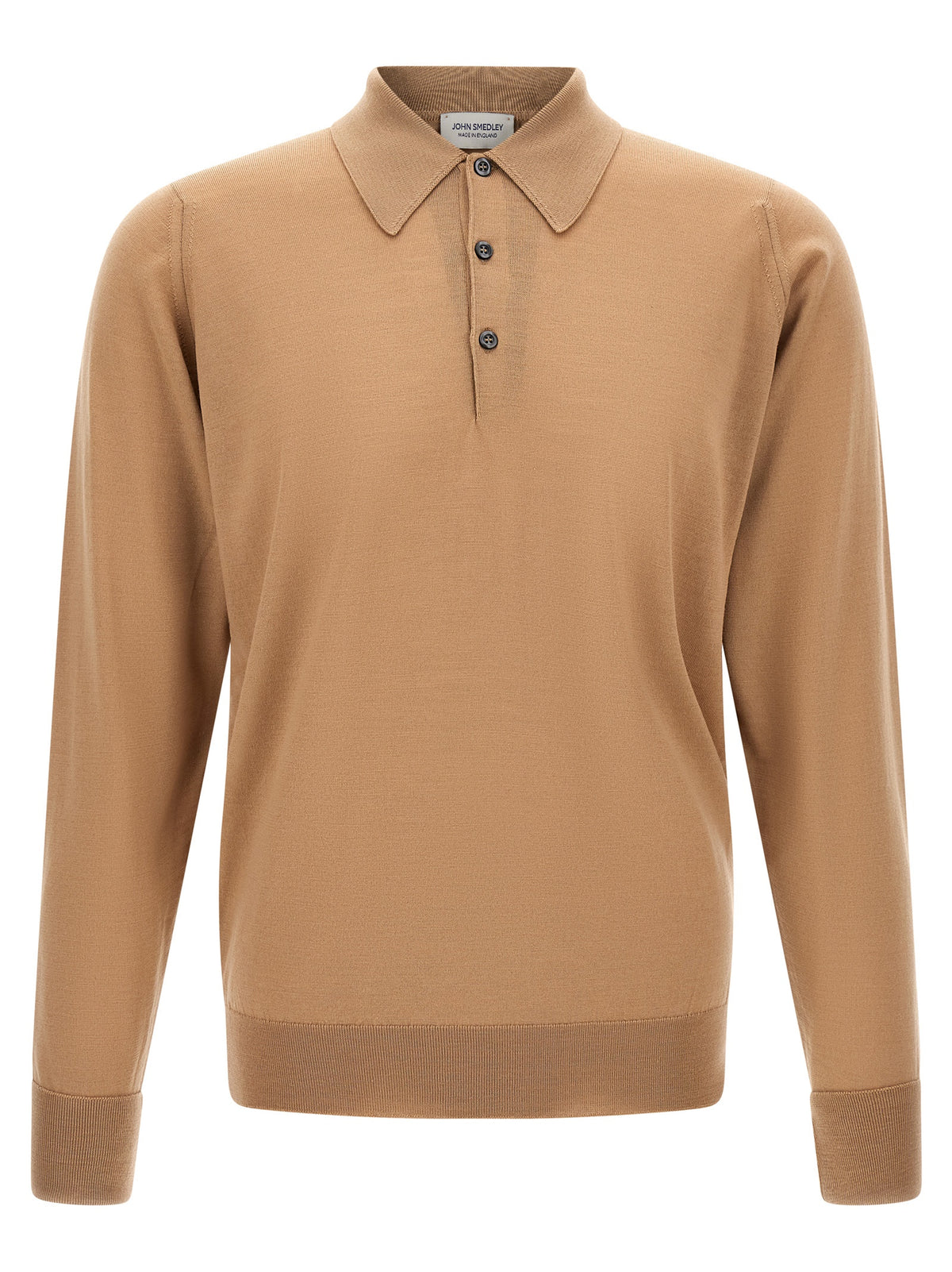 Beige Merino Wool Polo Shirt