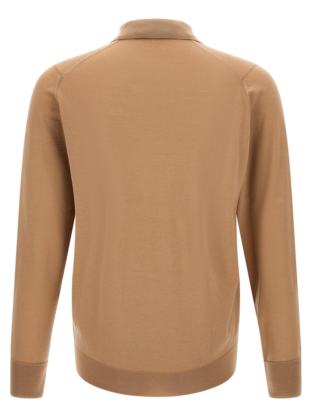 Beige Merino Wool Polo Shirt