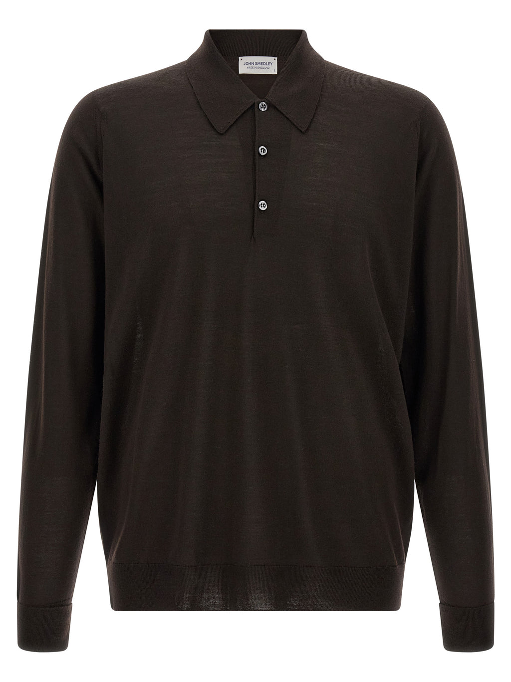 Brown Merino Wool Polo Shirt