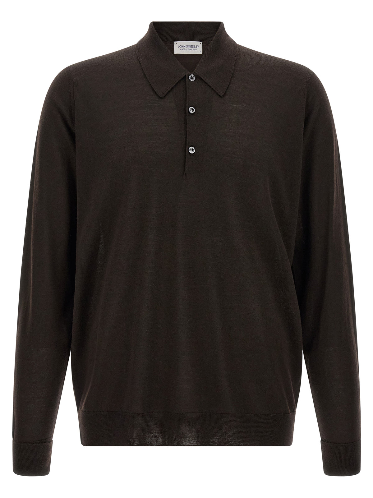 Brown Merino Wool Polo Shirt