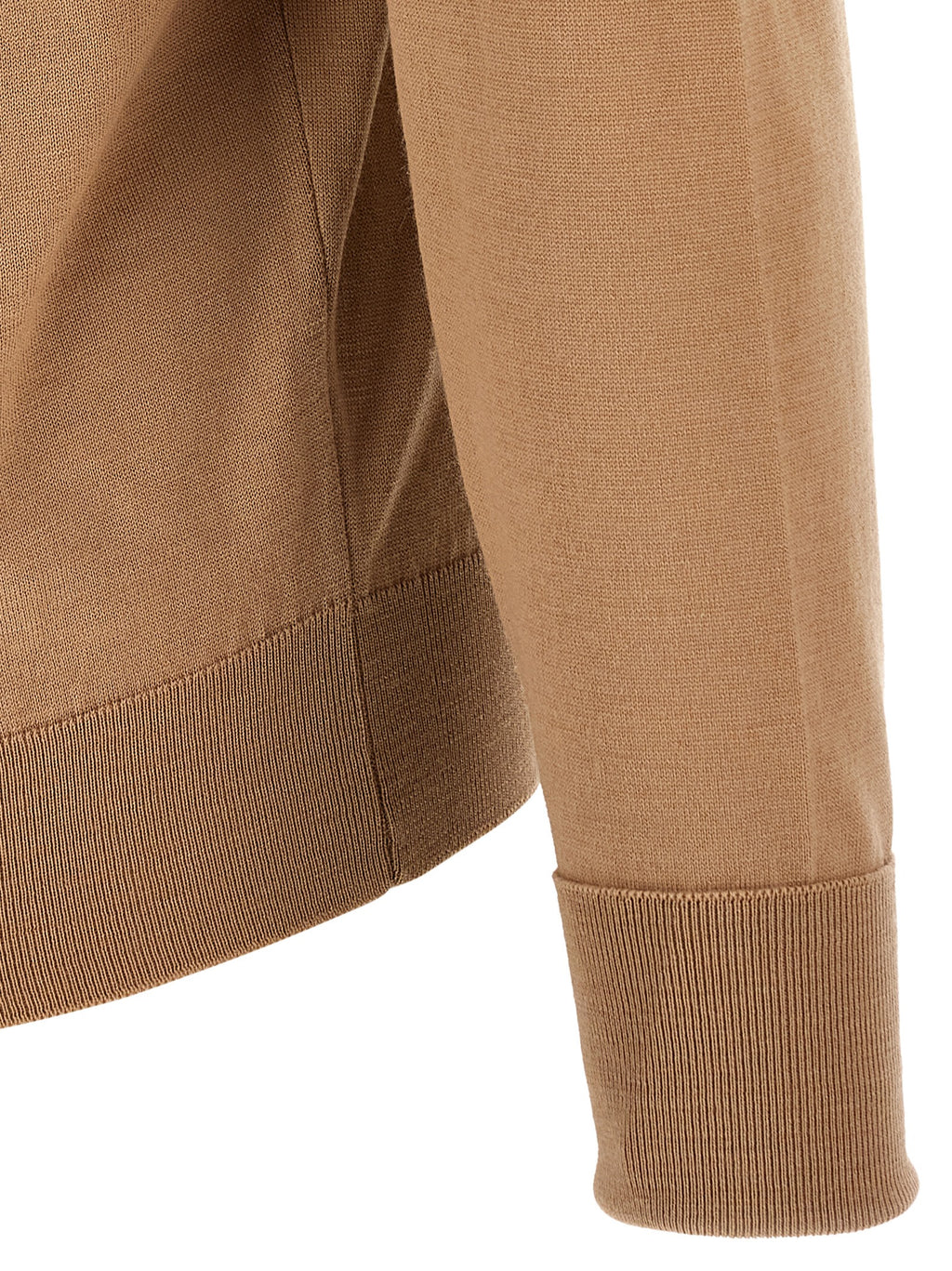 Beige Merino Wool Polo Shirt