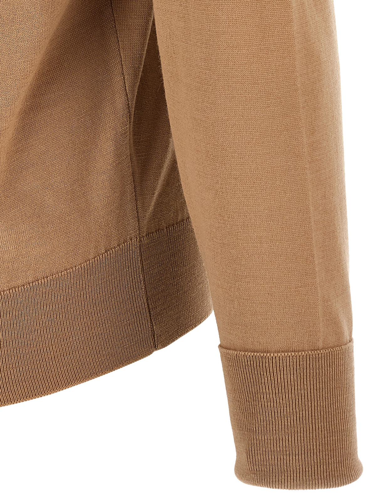Beige Merino Wool Polo Shirt