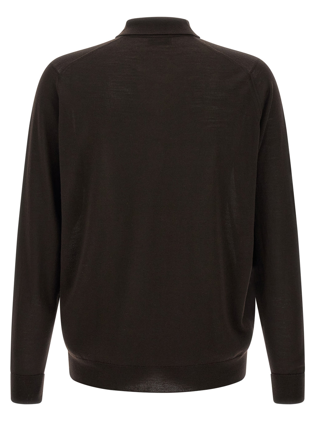 Brown Merino Wool Polo Shirt