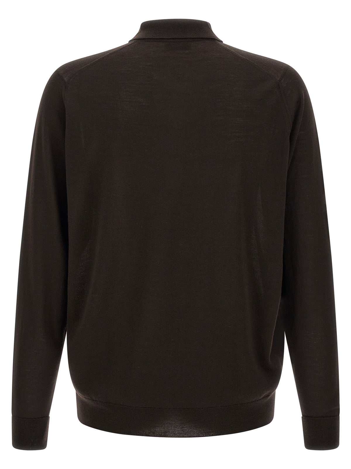 Brown Merino Wool Polo Shirt