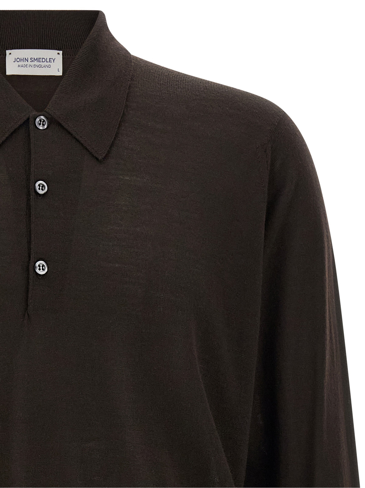 Brown Merino Wool Polo Shirt