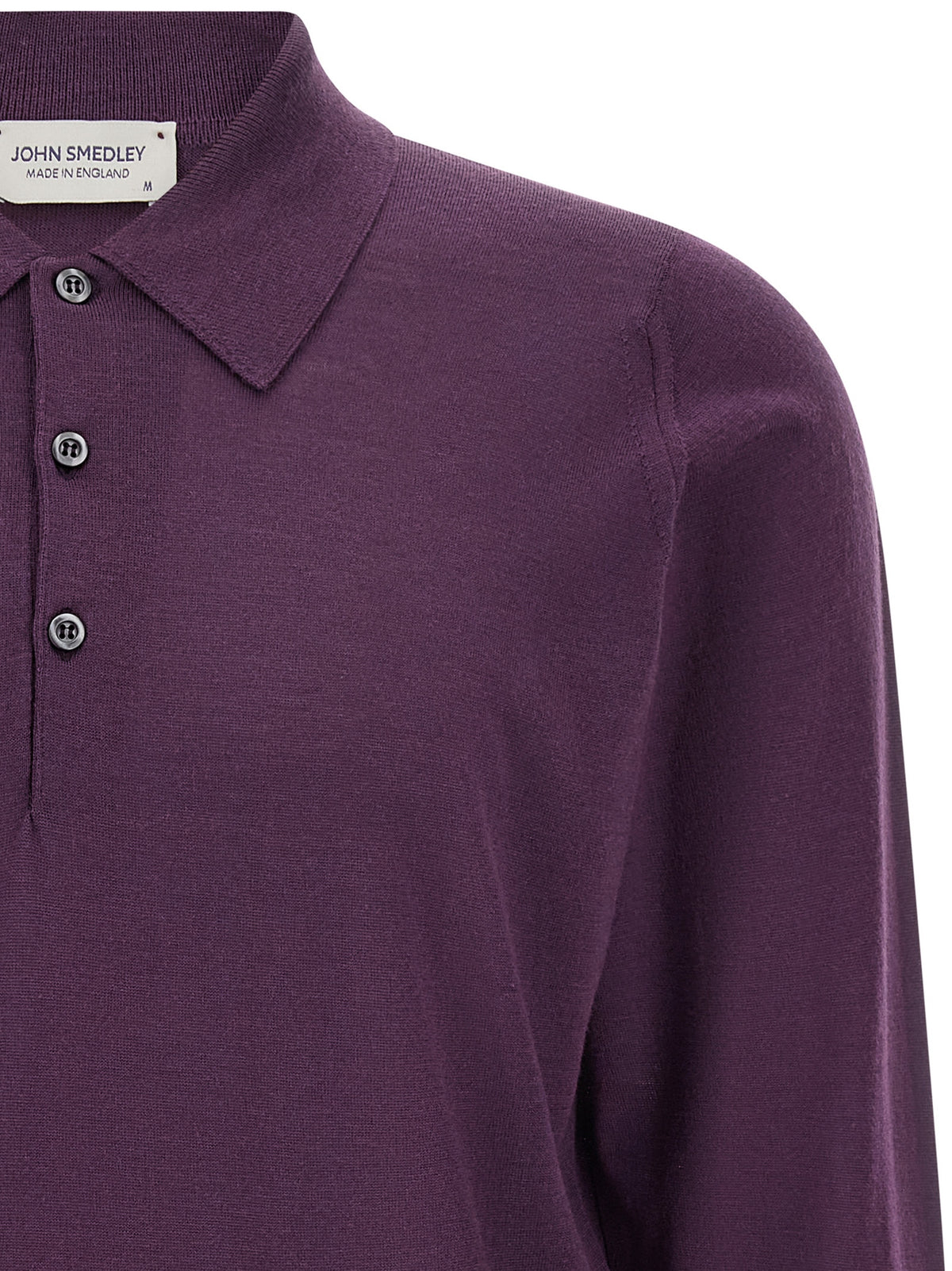 Purple Merino Wool Polo Shirt
