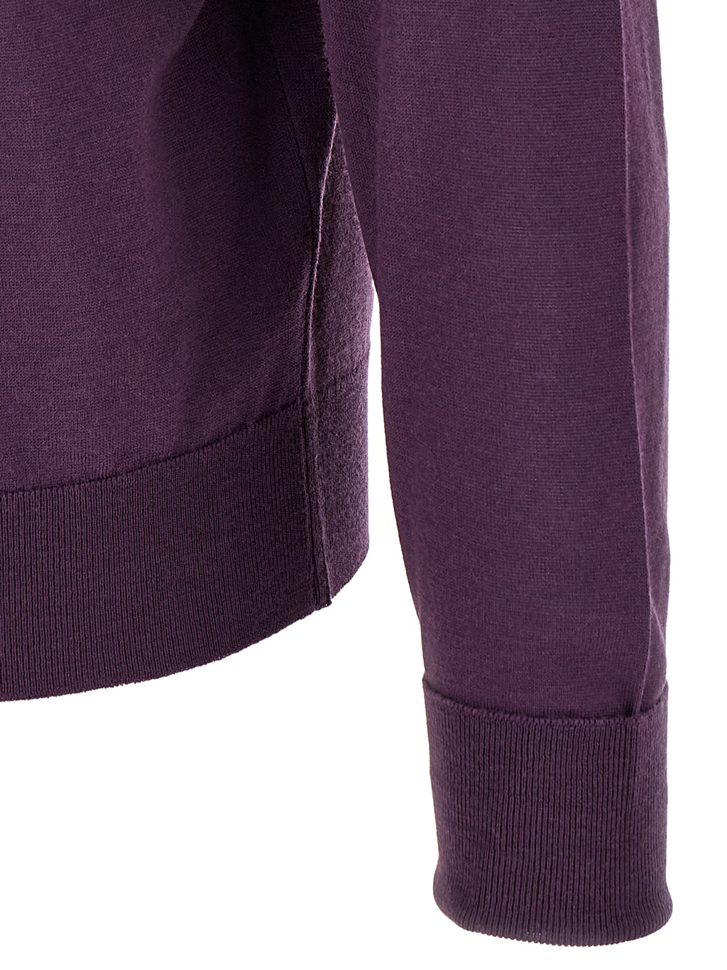 Purple Merino Wool Polo Shirt