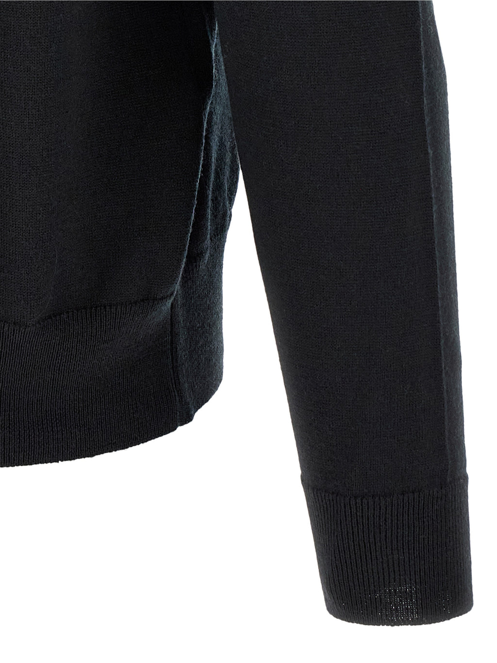 Black Merino Wool Blouse