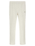 White Polyester Joggers (Workout Pants)