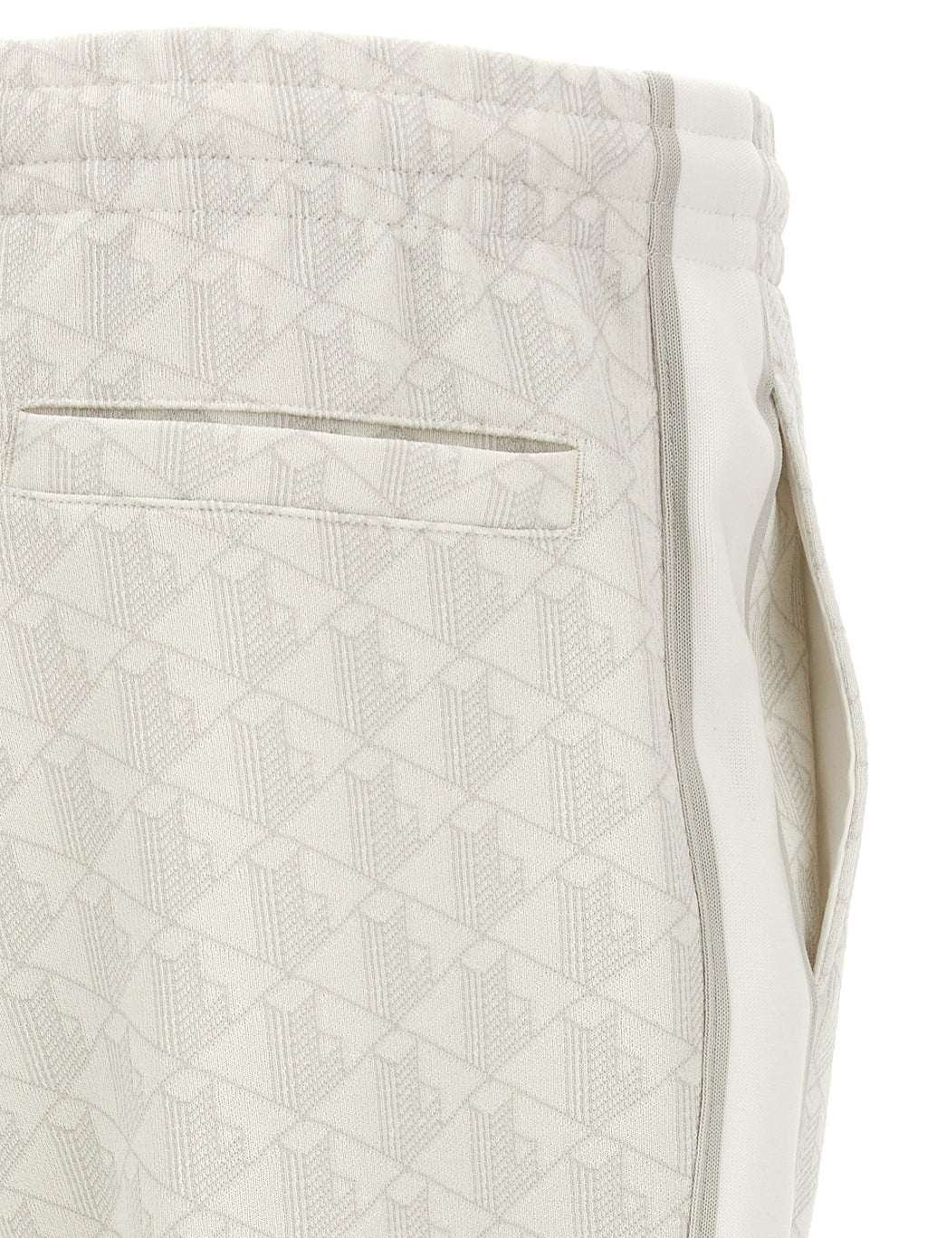 White Polyester Joggers (Workout Pants)