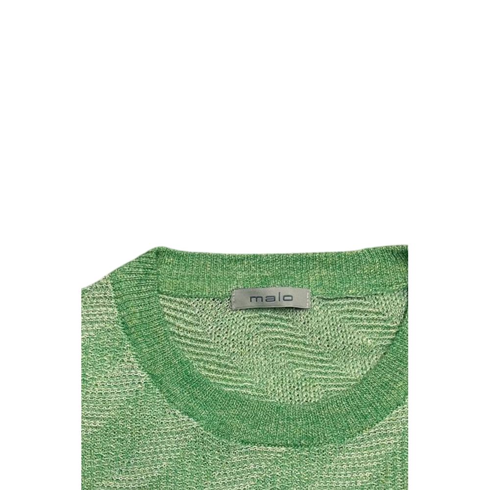 Green Linen Men Sweater