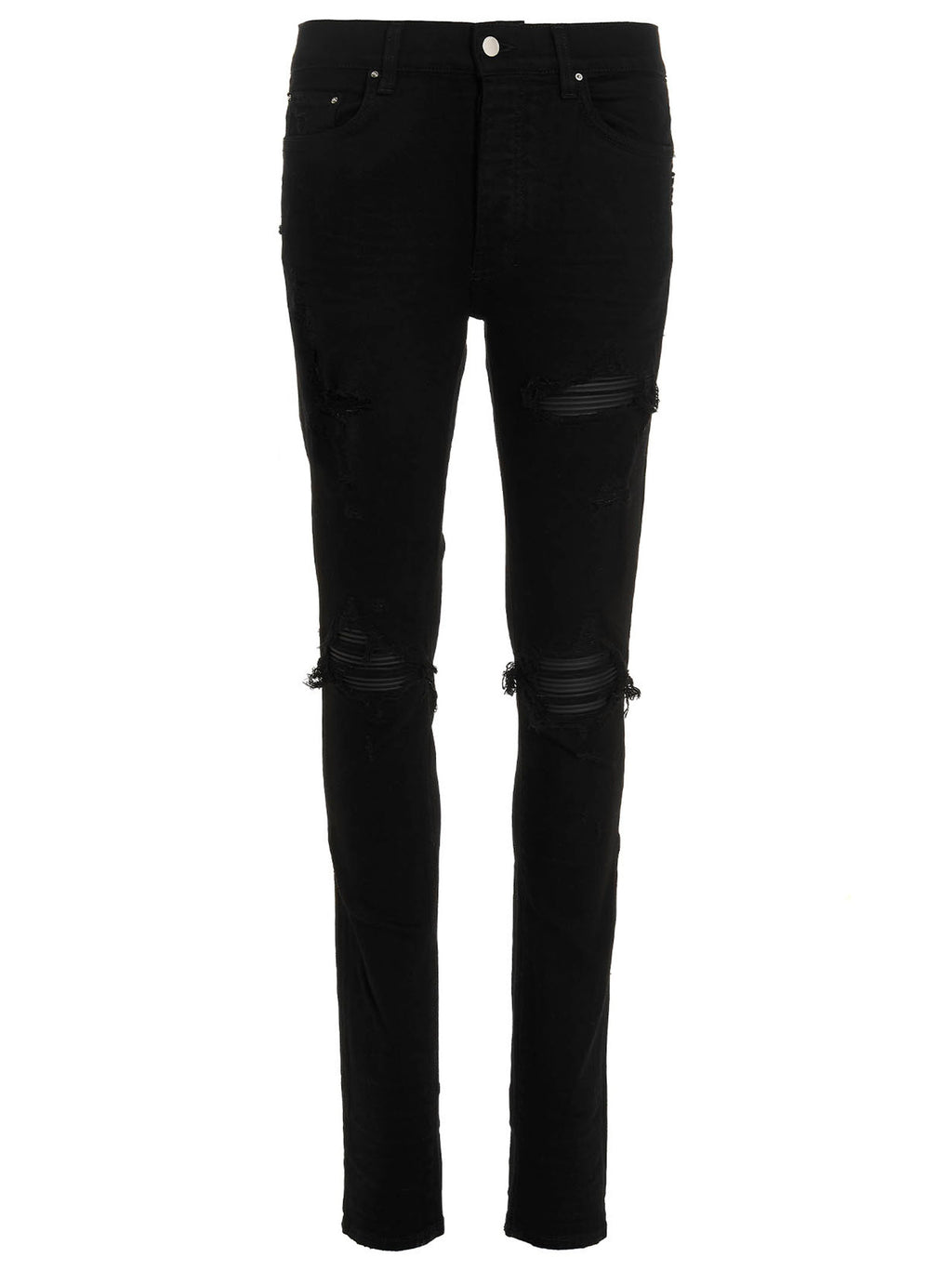 Black Cotton Skinny Jeans
