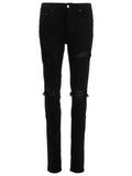 Black Cotton Skinny Jeans