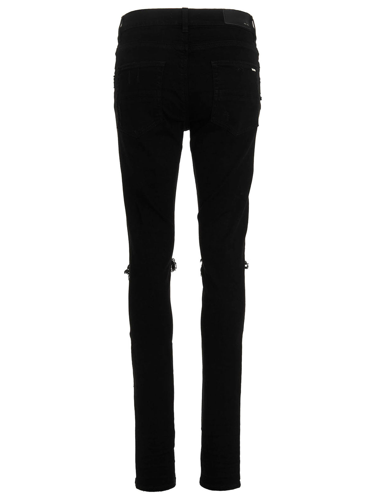 Black Cotton Skinny Jeans