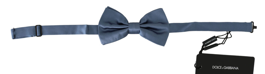 Dolce & Gabbana Blue Silk Bow Tie