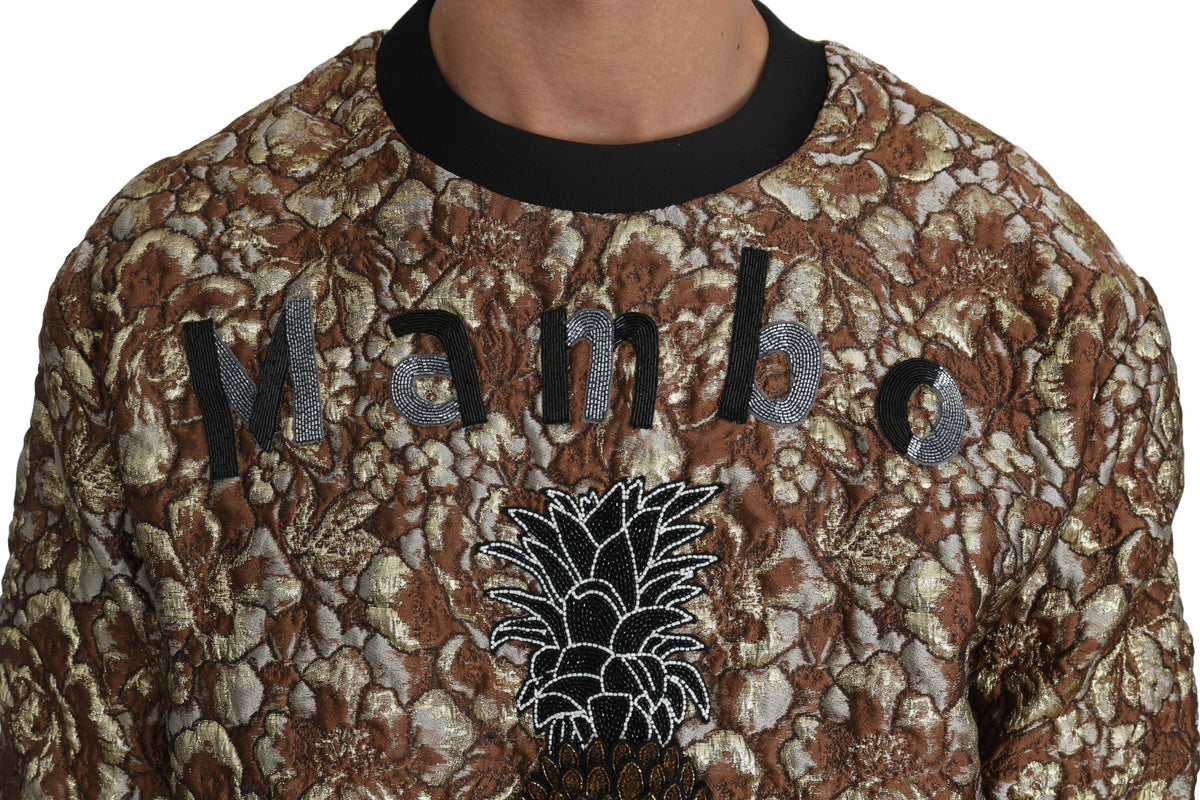 Dolce & Gabbana Multicolor Mambo Jacquard Pineapple Sweater