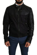 Dolce & Gabbana Black Nylon Full-Zip Bomber Jacket