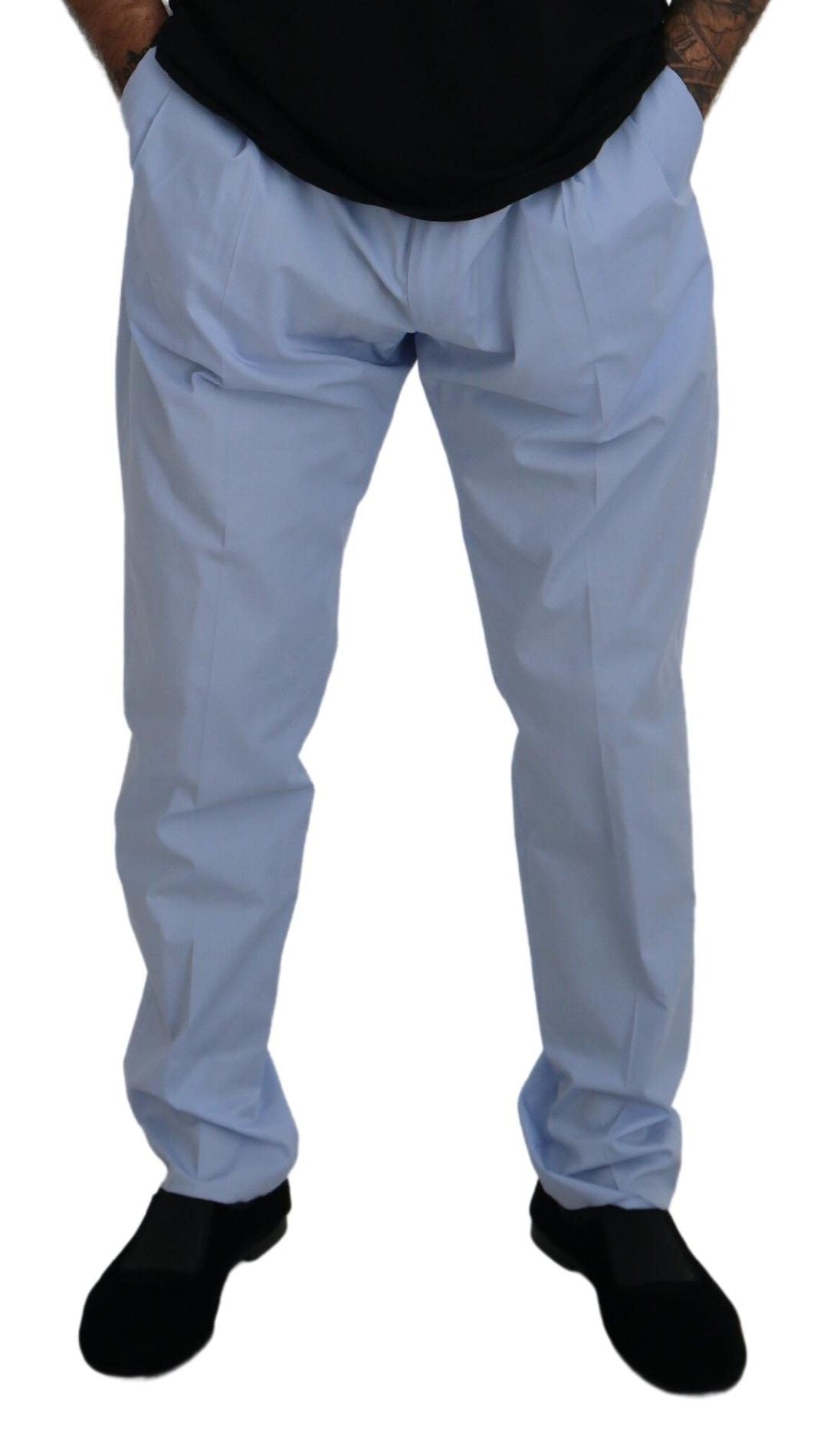 Dolce & Gabbana Blue Cotton Stretch Chinos