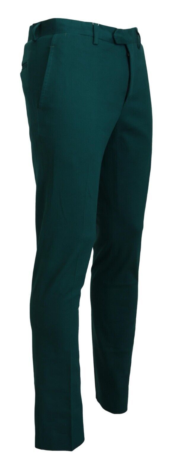 Bencivenga Green Straight Fit Formal Trousers