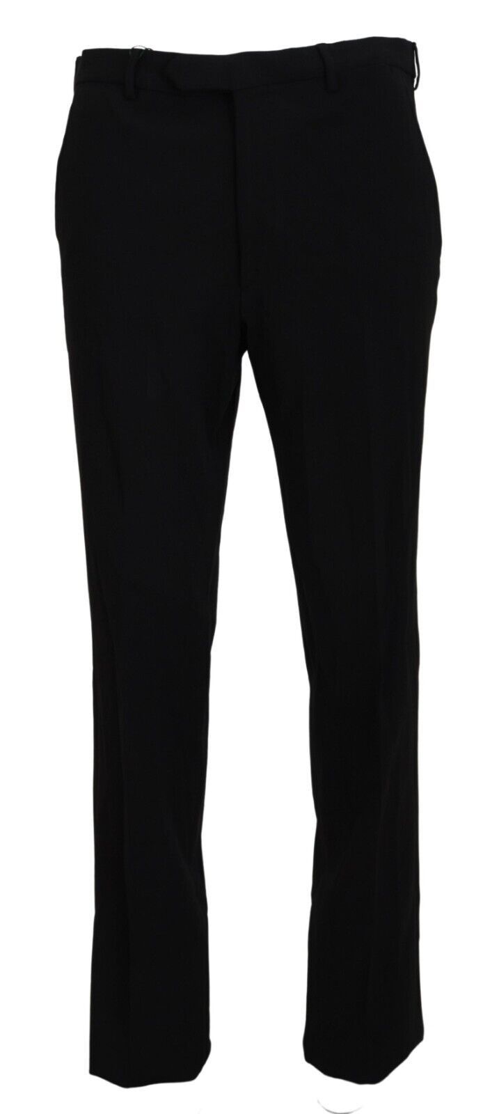 Bencivenga Black Straight Fit Formal Trousers