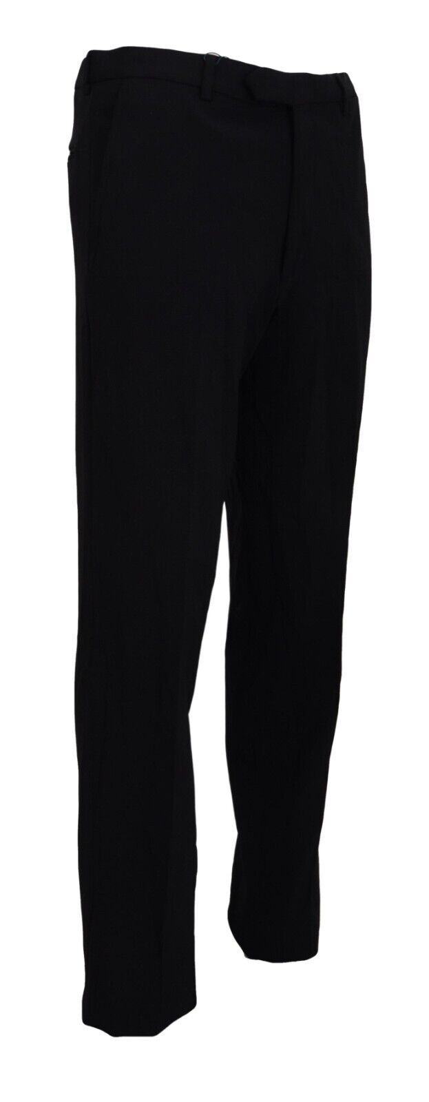 Bencivenga Black Straight Fit Formal Trousers