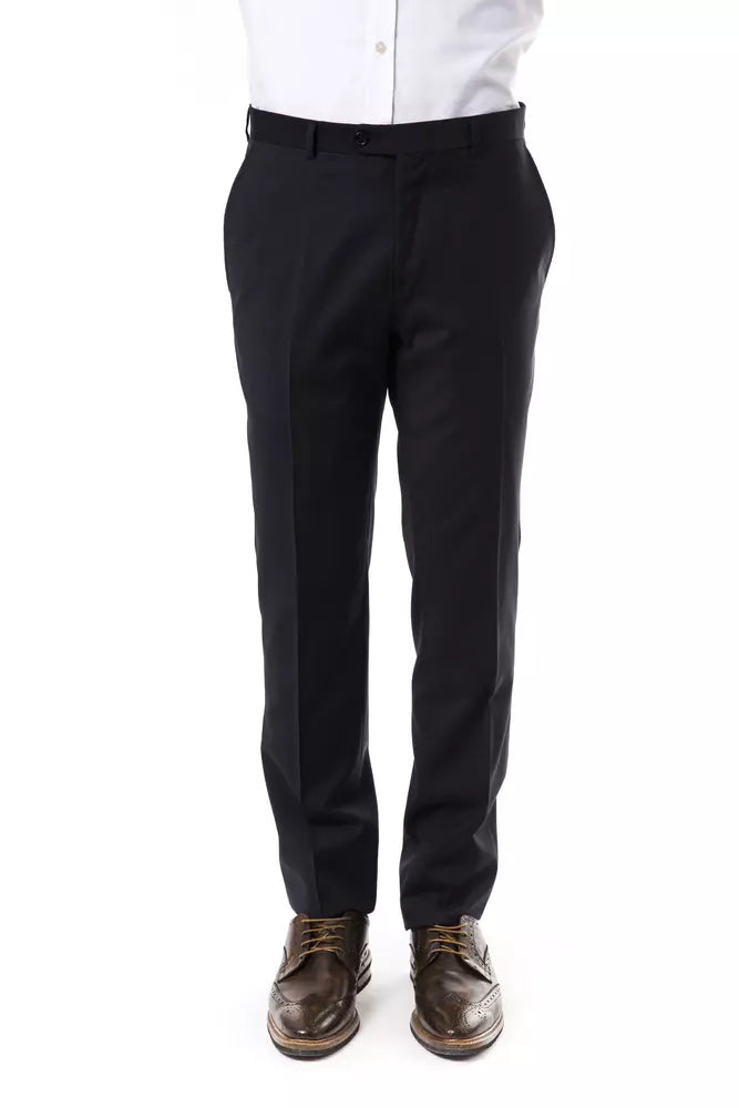 Uominitaliani Grey Wool Trousers