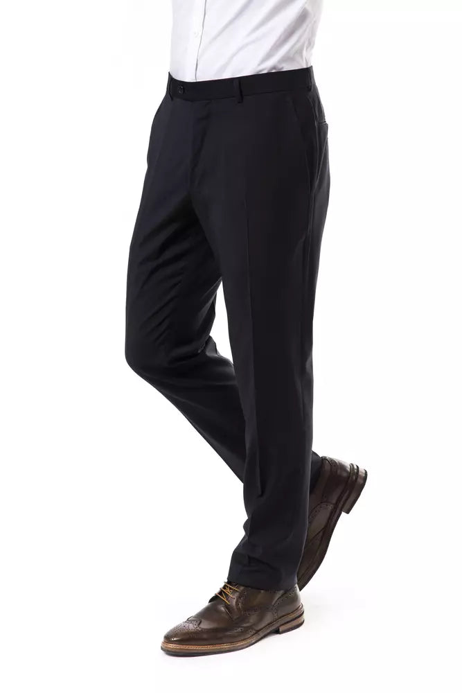 Uominitaliani Grey Wool Trousers