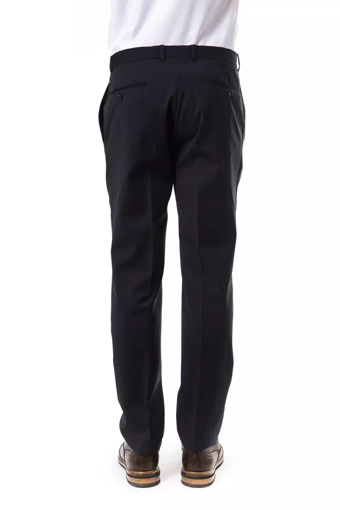 Uominitaliani Grey Wool Trousers