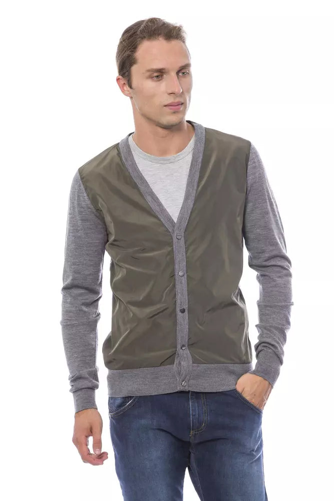 Verri Grey Wool Cardigan