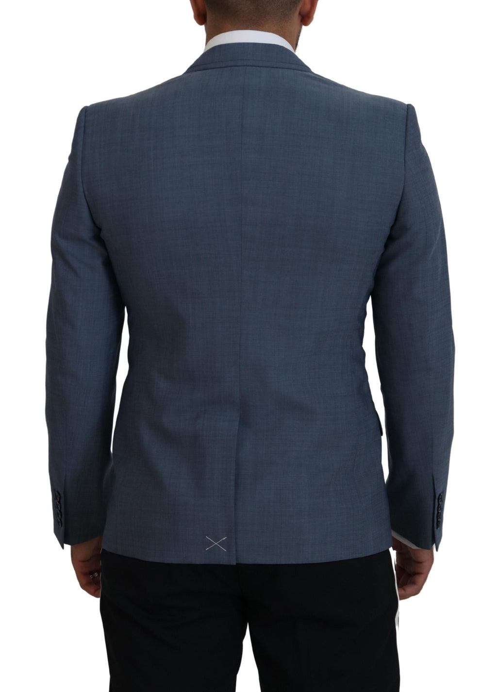 Dolce & Gabbana Blue Wool Stretch Slim Fit Blazer