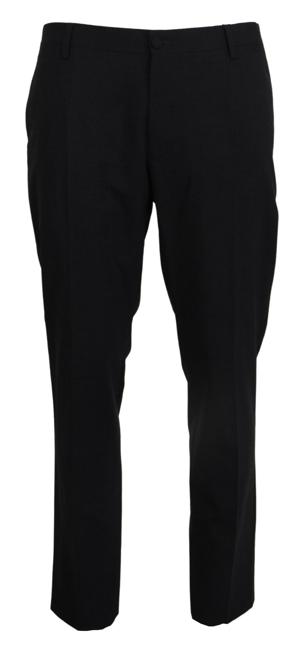 Dolce & Gabbana Grey Wool Stretch Dress Formal Slim Fit Trousers