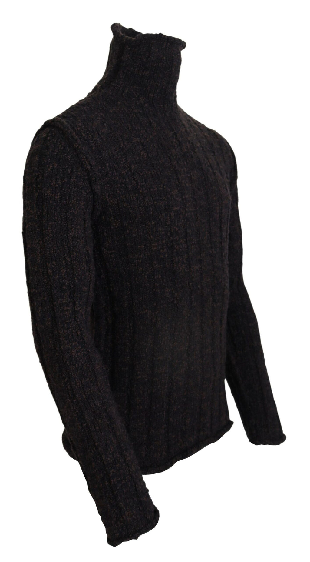 Dolce & Gabbana Brown Wool Knit Turtleneck Sweater