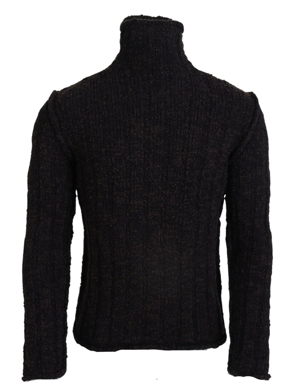 Dolce & Gabbana Brown Wool Knit Turtleneck Sweater