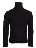 Dolce & Gabbana Brown Wool Knit Turtleneck Sweater