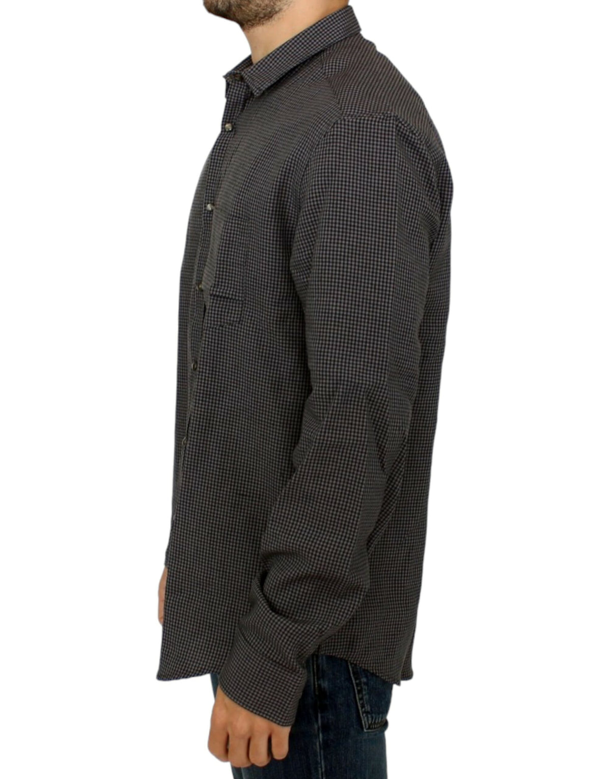 Costume National Grey Linen Casual Shirt
