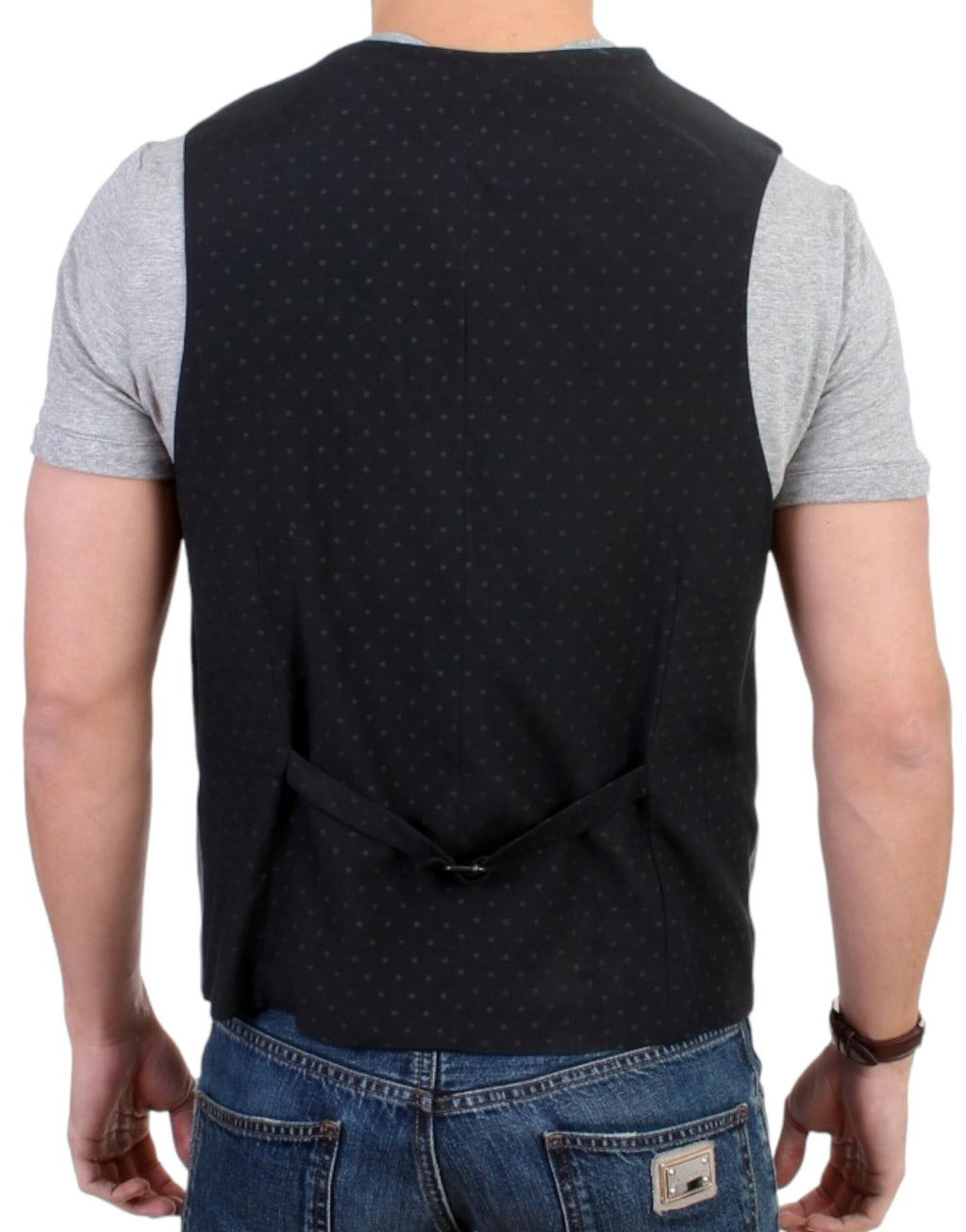 Costume National Grey Cotton Blend Casual Vest