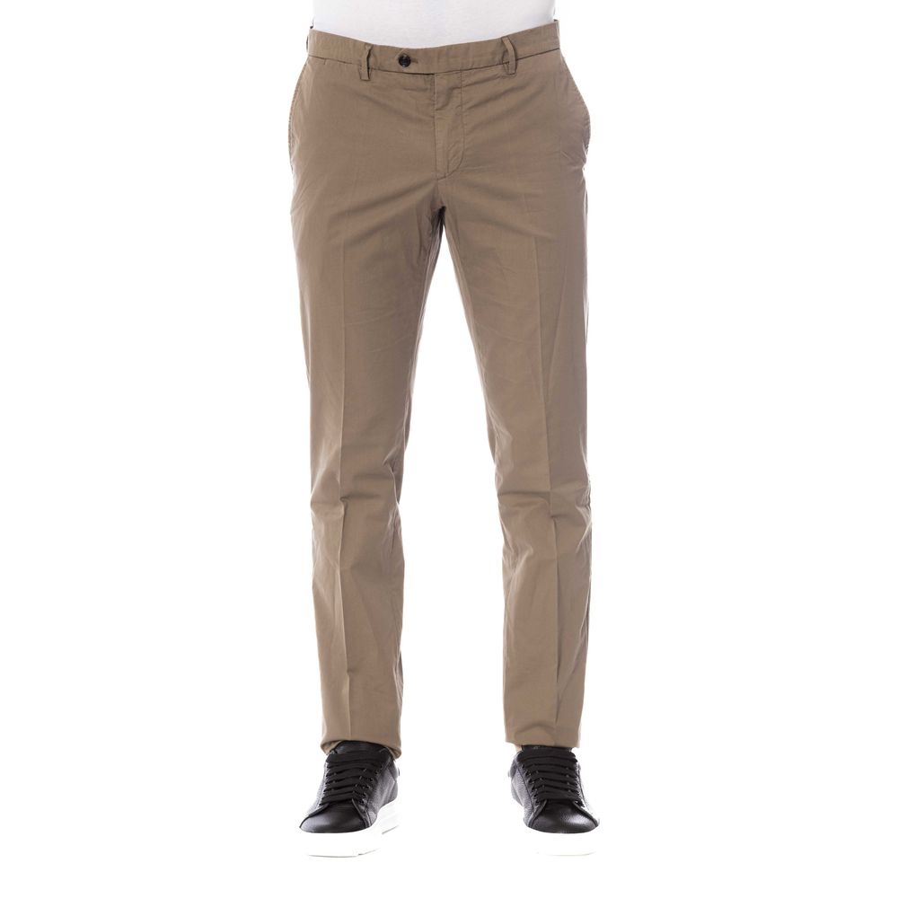 Trussardi Brown Cotton Trousers