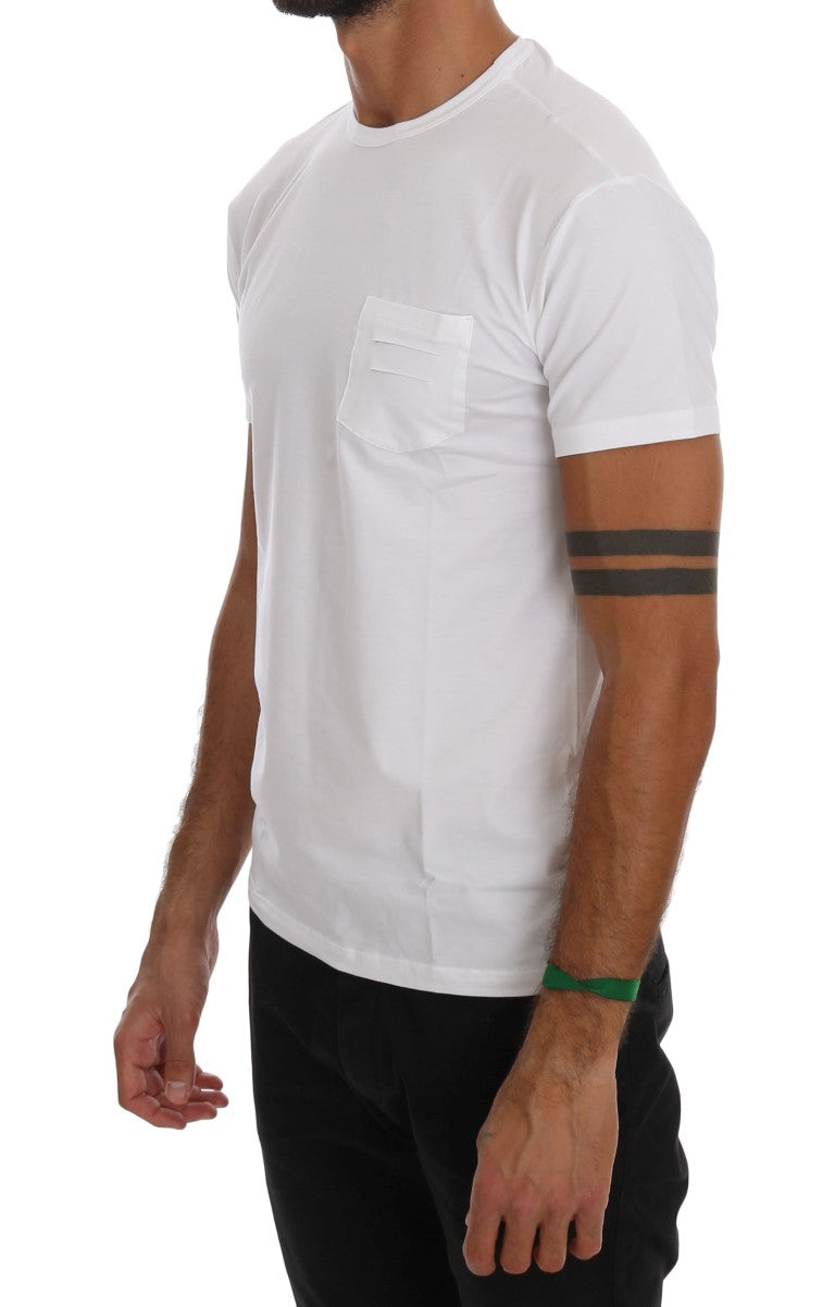 Daniele Alessandrini White Cotton Crew Neck T-Shirt