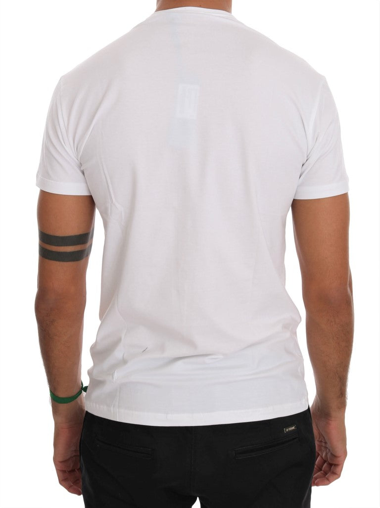 Daniele Alessandrini White Cotton Crew Neck T-Shirt