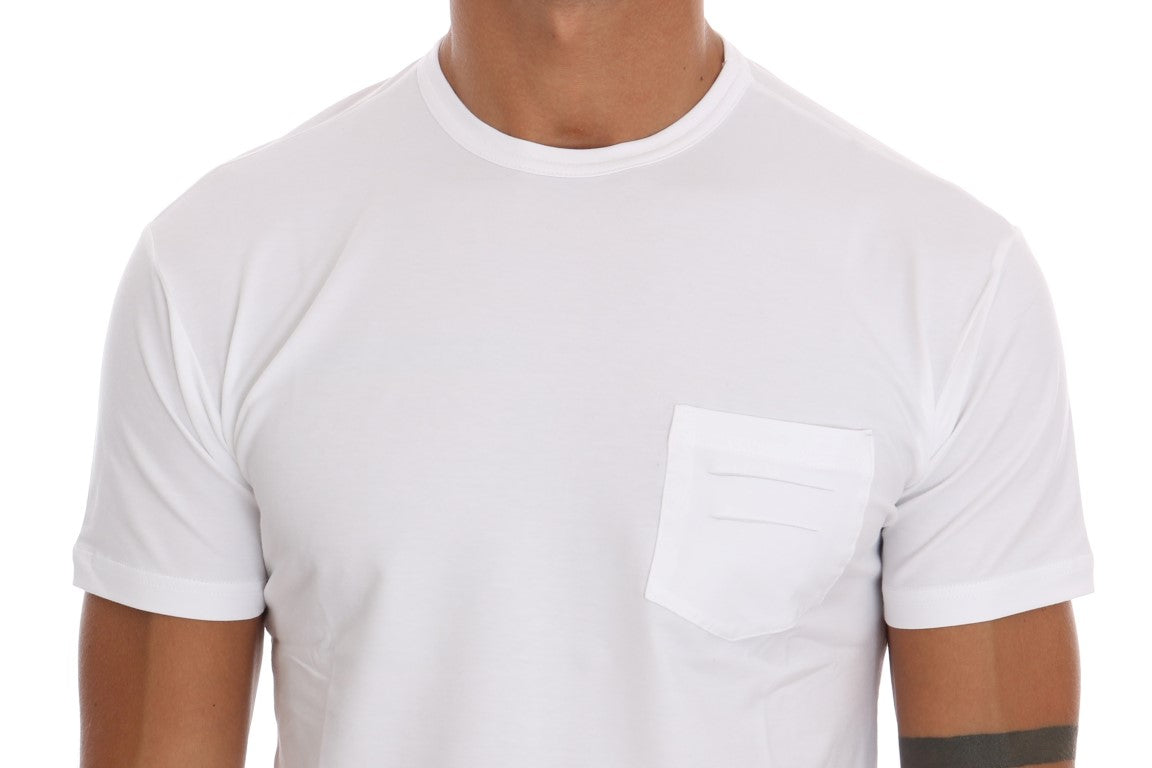 Daniele Alessandrini White Cotton Crew Neck T-Shirt