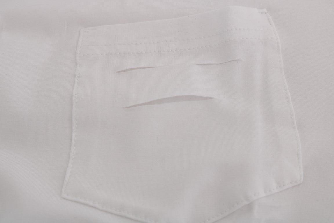 Daniele Alessandrini White Cotton Crew Neck T-Shirt