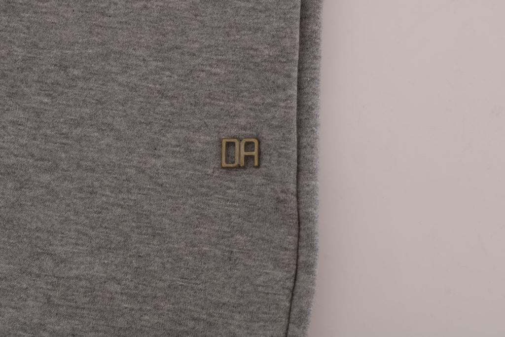 Daniele Alessandrini Grey Hooded Cotton Sweater
