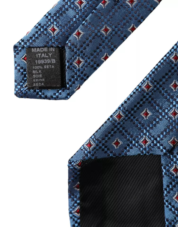 Dolce & Gabbana Blue Patterned Silk Tie