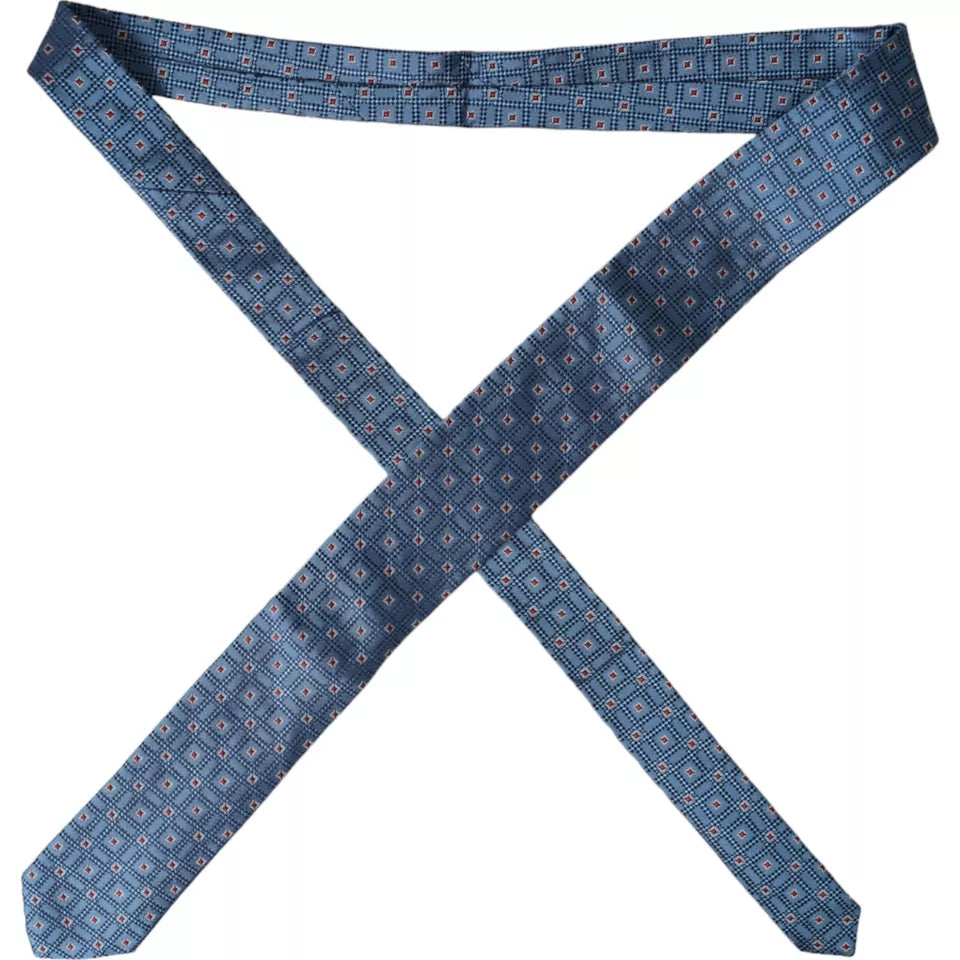 Dolce & Gabbana Blue Patterned Silk Tie