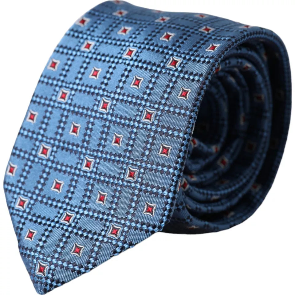 Dolce & Gabbana Blue Patterned Silk Tie