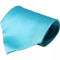 Dolce & Gabbana Light Blue Satin Silk Wide Tie
