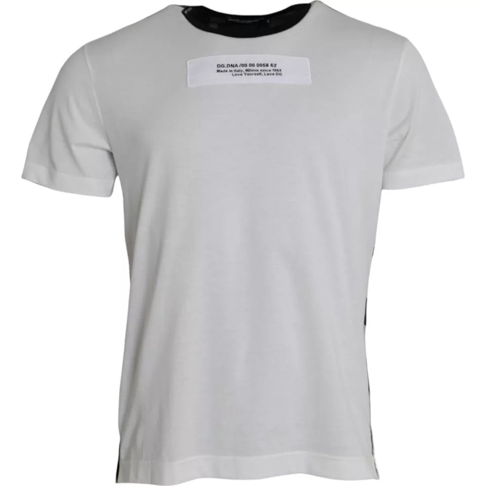 Dolce & Gabbana Black White Camouflage Round Neck T-Shirt