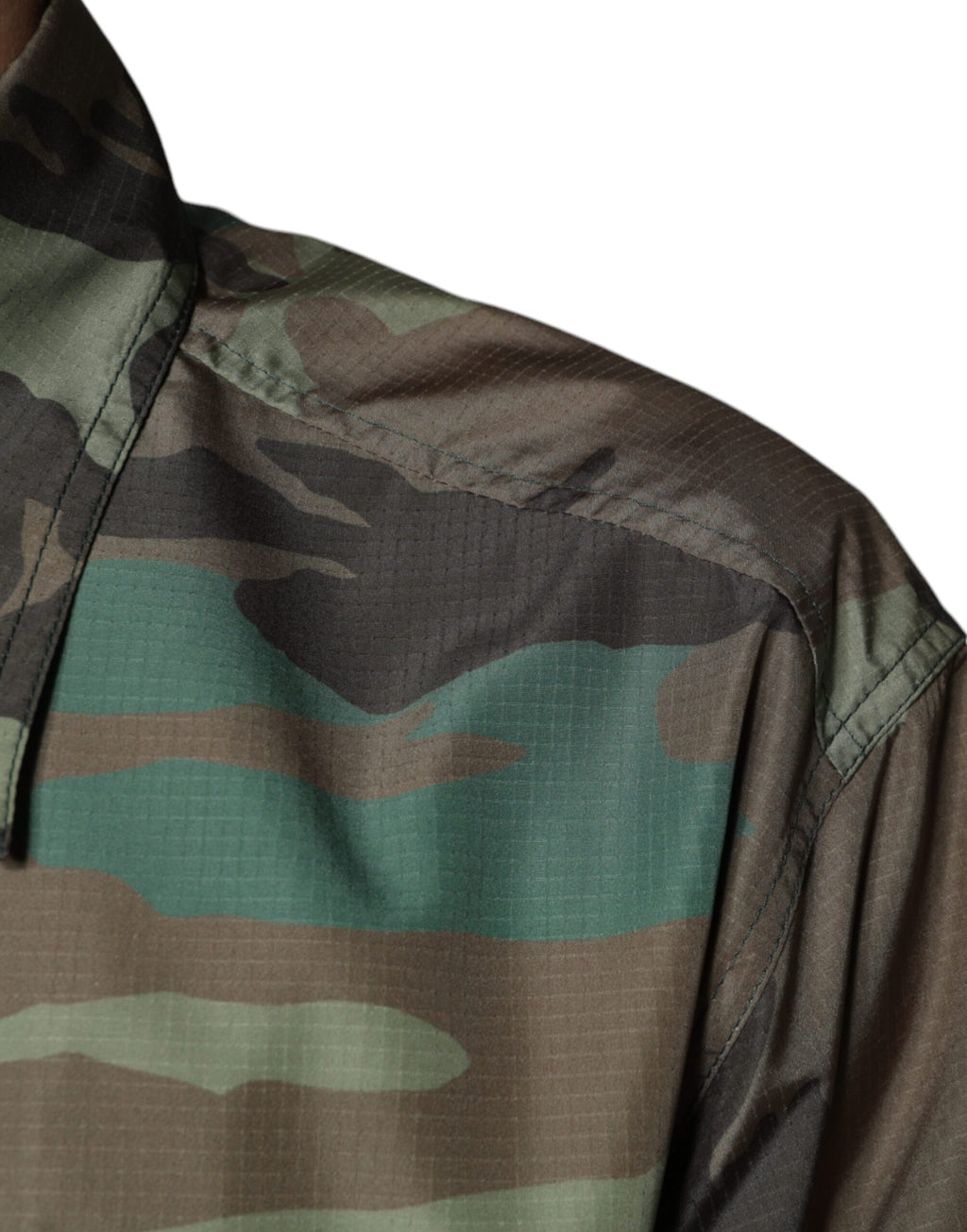 Dolce & Gabbana Multicolor Camouflage Button-Down Shirt